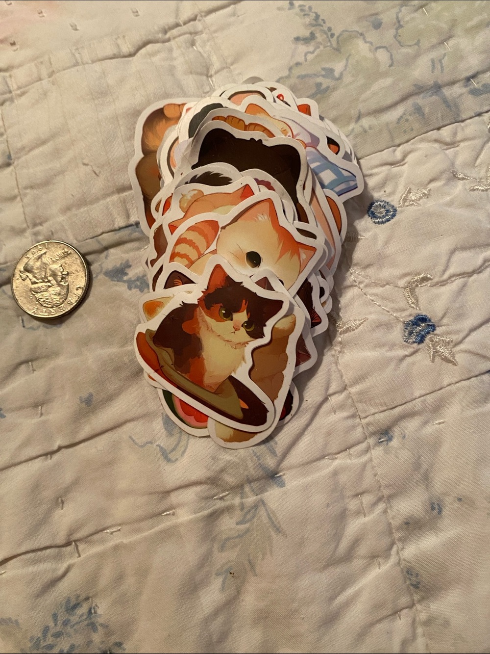 Cat Art Sticker Pack — Orange & Brown Cat Illustrations